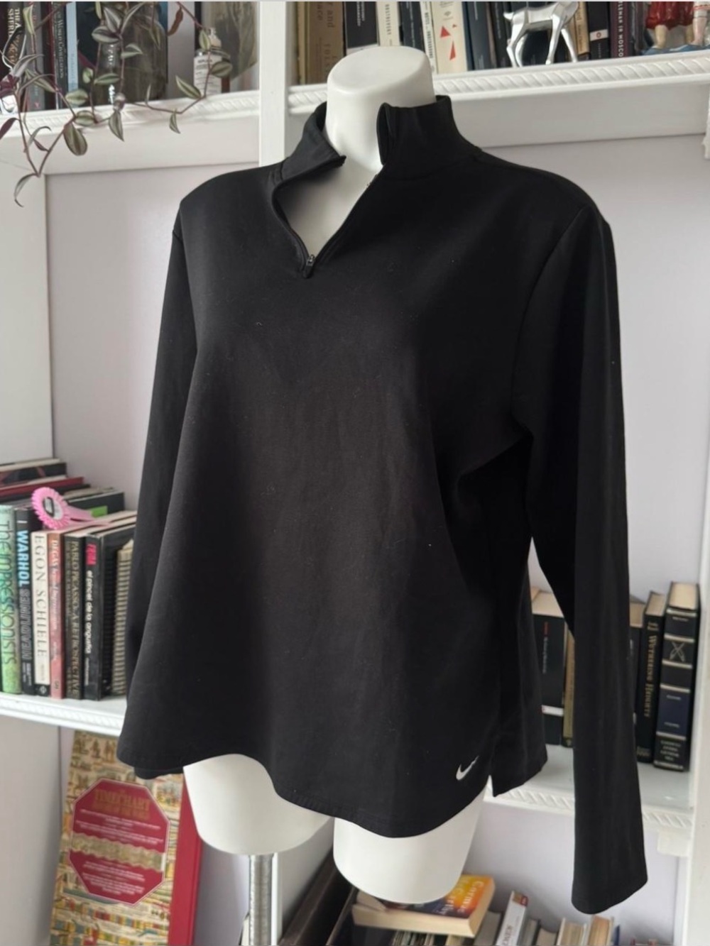 Nike Black Women's Quarter-Zip Pullover Sweatshirt